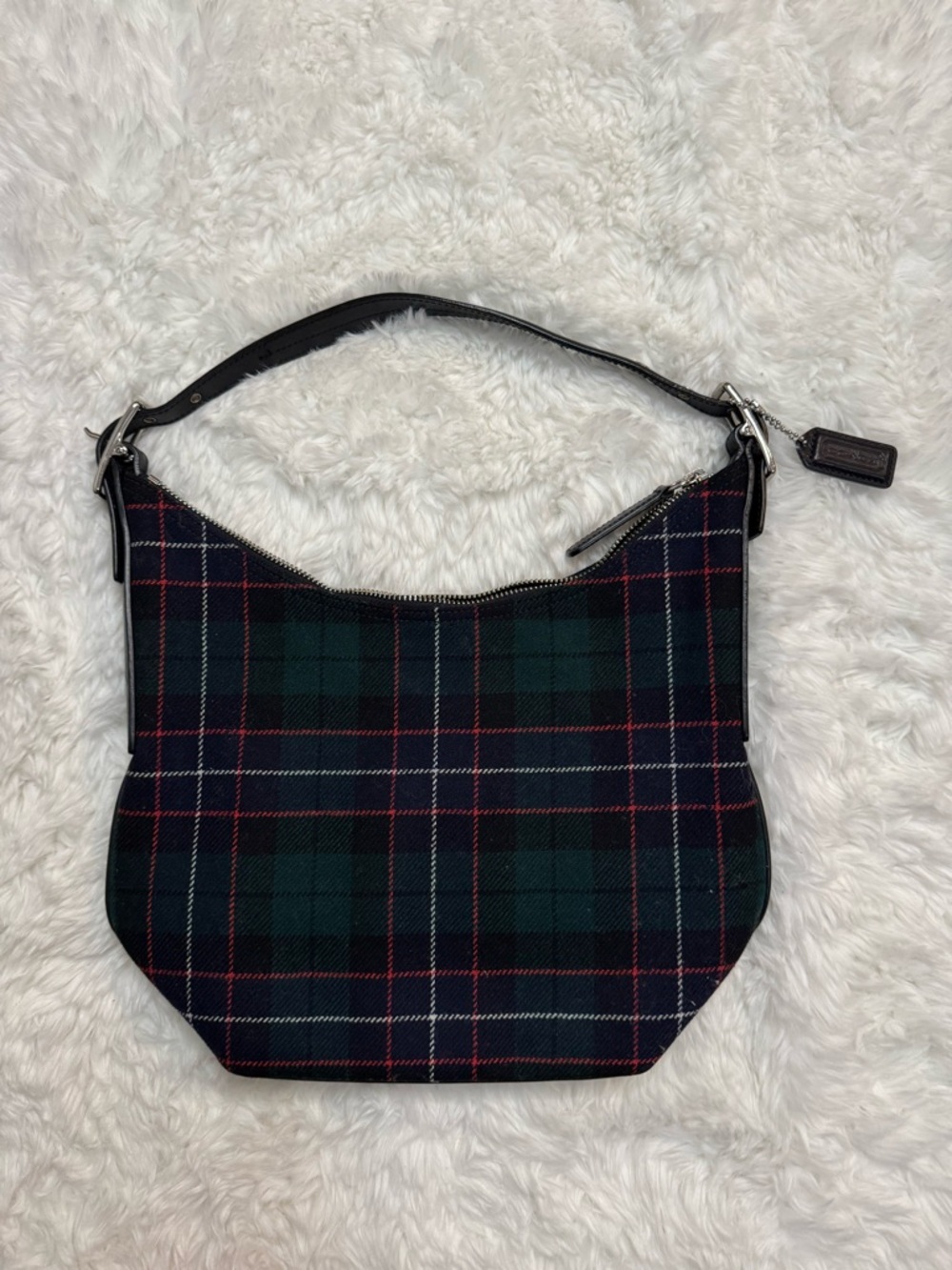 Coach Plaid Tartan Shoulder Bag Y2K Eras - Picture 11 of 13